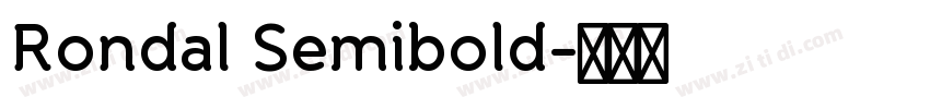 Rondal Semibold字体转换